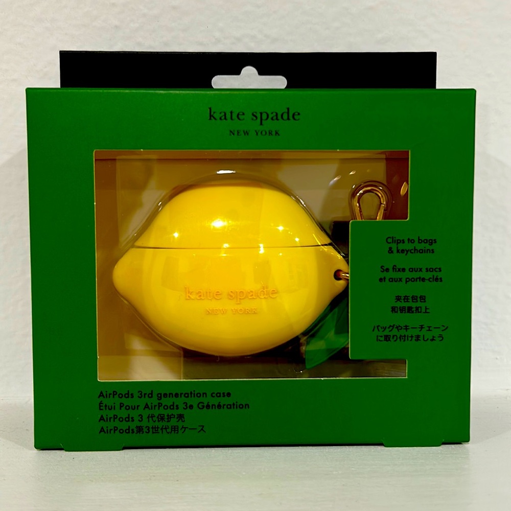 Kate Spade Lemon Drop Silicone AirPods (3rd generation) Case - New in box